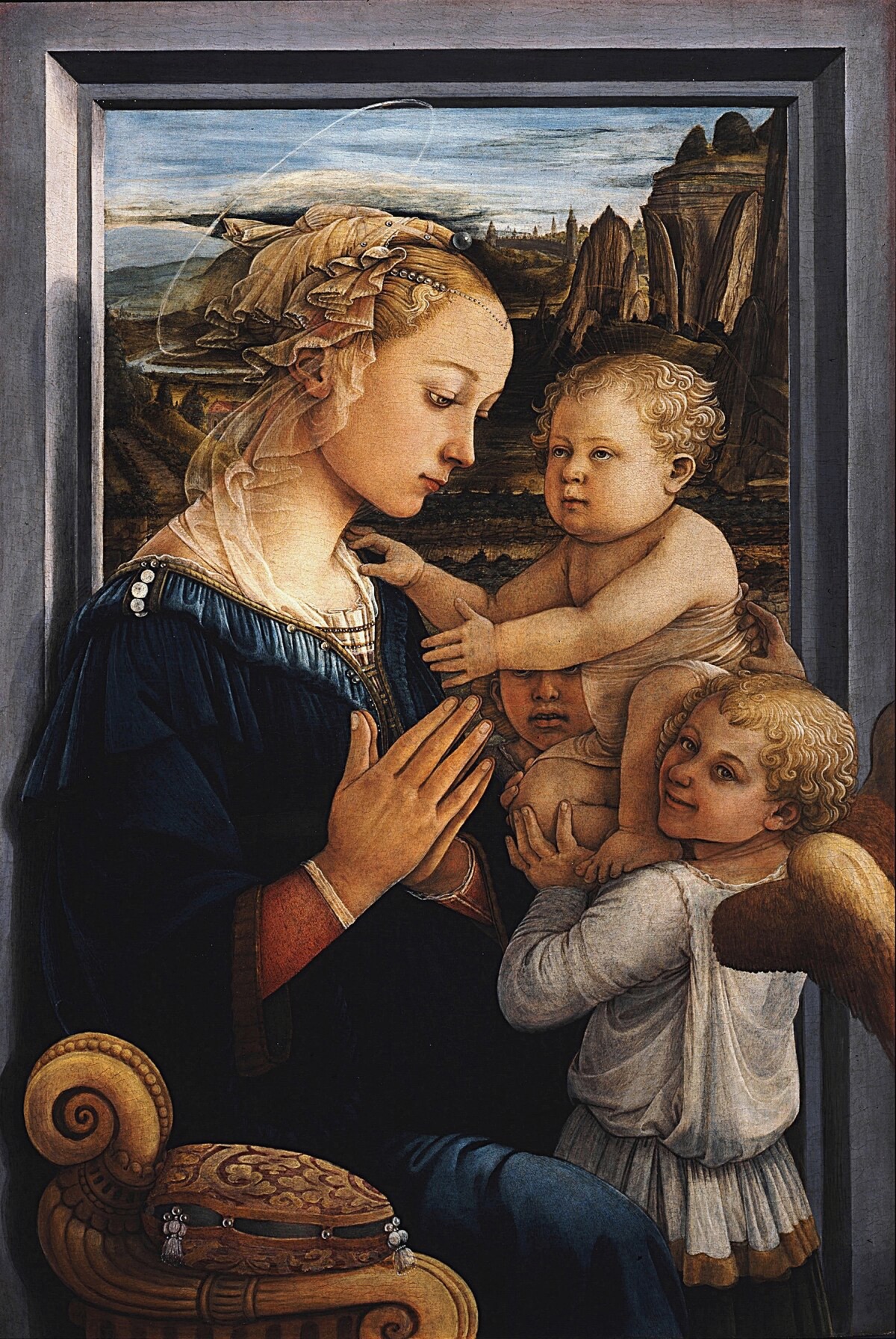 Madonna and Child with Two Angels